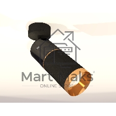Светильник Ambrella Light XM6313014 SBK/DCH/PYG черный хром/черный песок/золото желтое полированное MR16 GU5.3