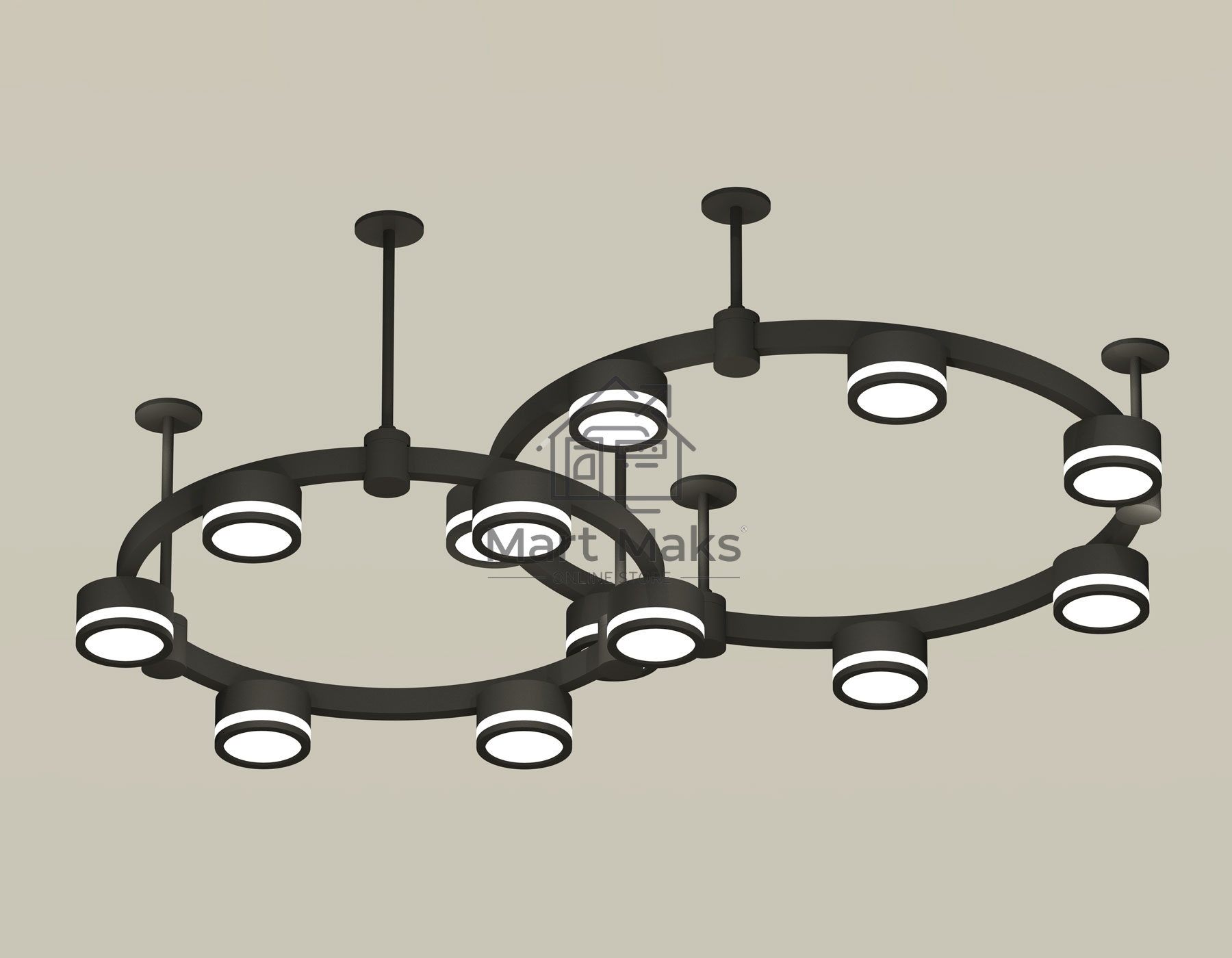 Светильник Ambrella light XR92221003/13 SBK/FR черный песок/белый матовый GX53 (A9222, A9227, C9238, C9232, N8415)