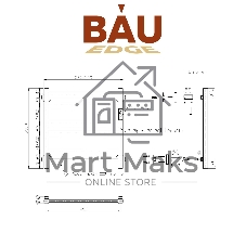 Полотенцесушитель дизайнерский электрический BAU Elite Black 53х52, подключение справа, черный матов