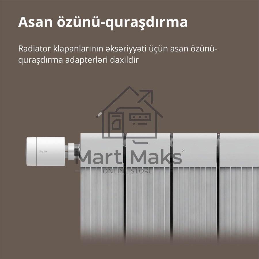 Термоголовка Aqara Smart Radiator Thermostat E1 (SRTS-A01) для радиат. резьбовой