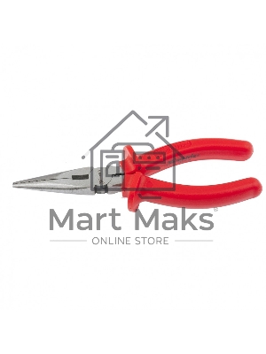 Длинногубцы Matrix Econom, 200 мм, прямые шлифованные, пластмассовые рукоятки