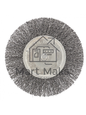 Щетка для дрели Сибртех 100 мм, плоская со шпилькой, витая проволока 0,3 мм