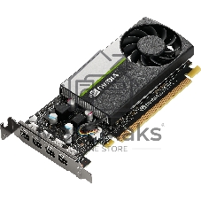 Видеокарта VGA PNY NVIDIA QUADRO T1000, 4 Gb GDDR6/128 bit, PCI Express 4.0 x16, 4x mDP, PG172