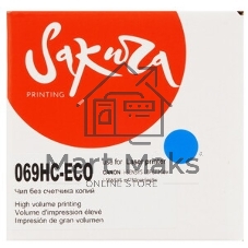 Картридж лазерный Sakura 069HC (5097C002) для Сanon I-Sensys LBP673Cdw/MF750C, голубой, 5500к. (чип без счетчика копий)
