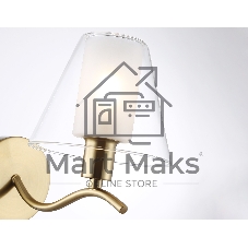 Настенный светильник Ambrella light LH57095 BS/FR латунь/белый матовый E14 max 40W 230*140*200