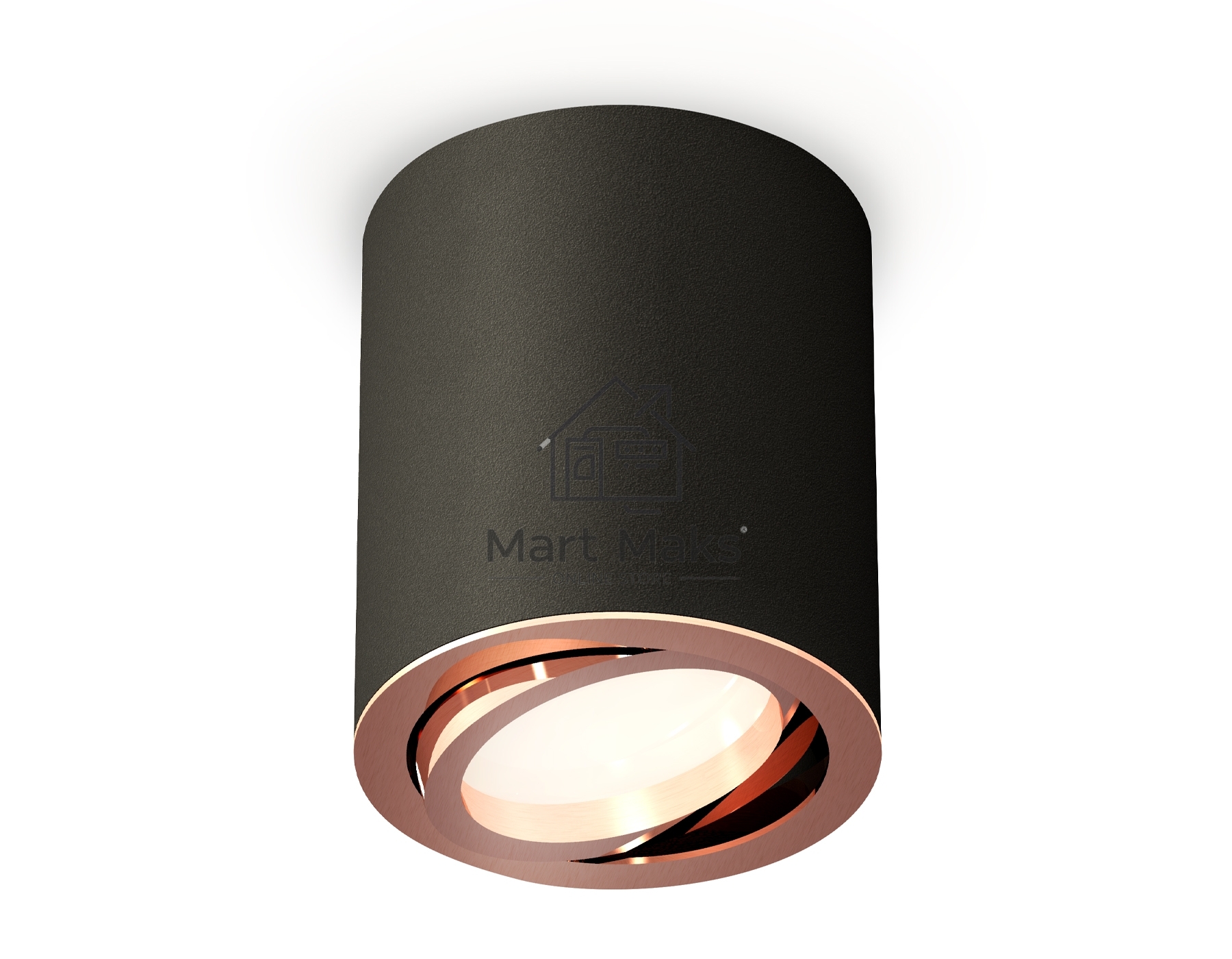 Светильник Ambrella Light XS7422004 SBK/PPG черный песок/золото розовое полированное MR16 GU5.3 (C7422, N7005)