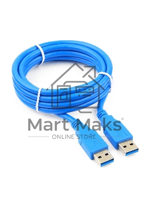 Кабель Gembird/Cablexpert Pro CCP-USB3-AMAM-6, AM/AM, 1.8м, экран, синий