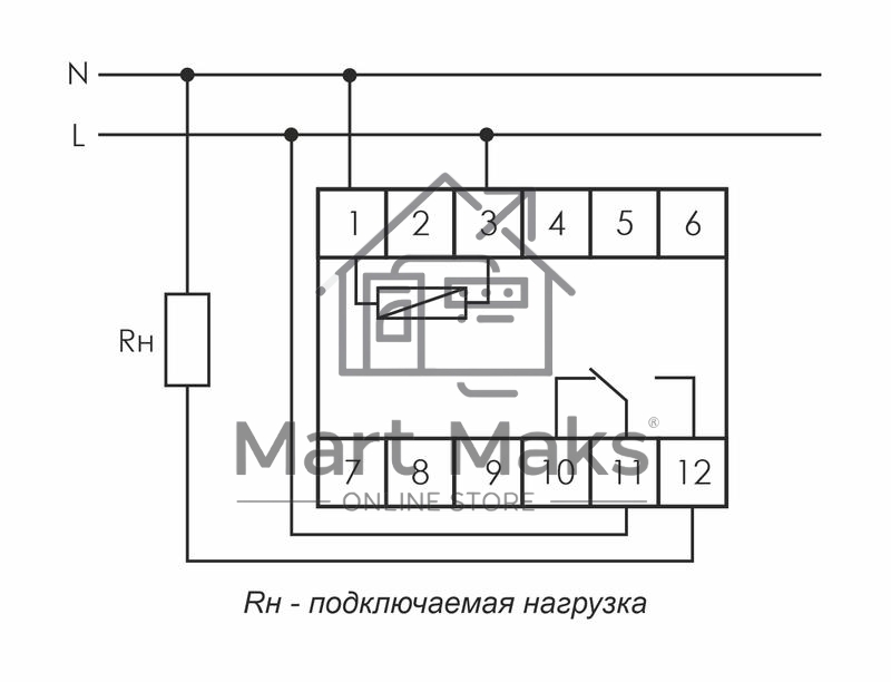 Реле времени PCA-512 (задержка выкл. 230В 8А 1перекл. IP20 монтаж на DIN-рейке) F&F EA02.001.001
