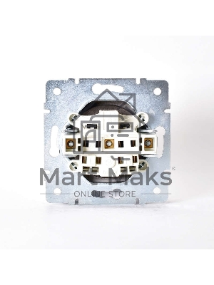 Механизм розетки 1-м СП Karina 16А IP20 без заземл. термопласт черный бархат LEZARD 707-4288-121B