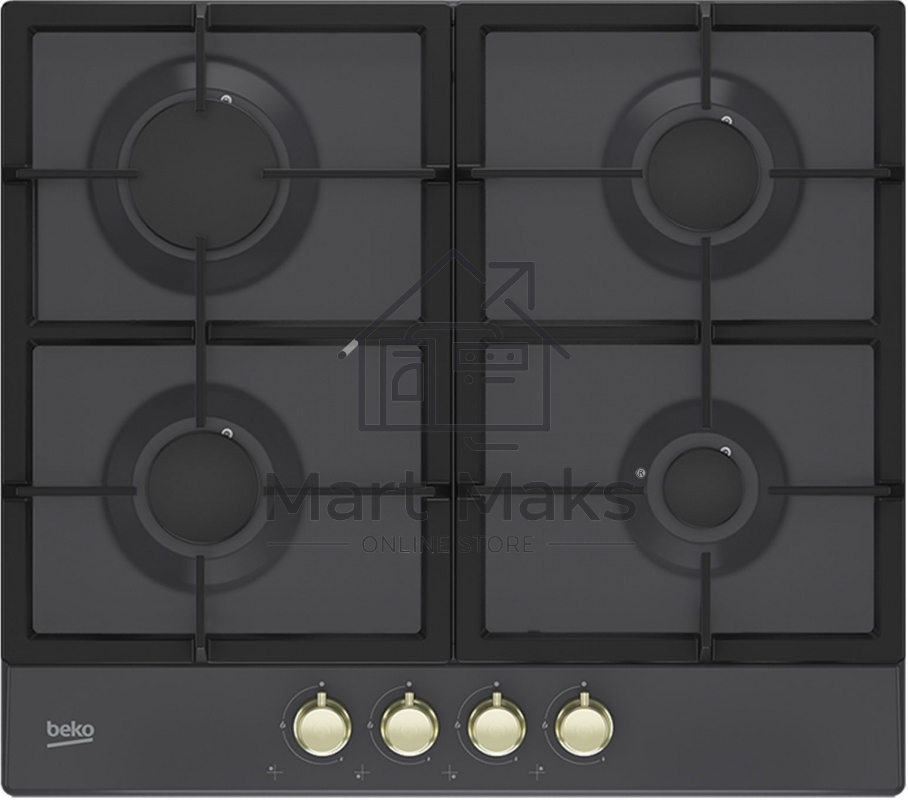 Встраиваемая газовая варочная поверхность Beko HIAG 64225 SAR, Антрацит