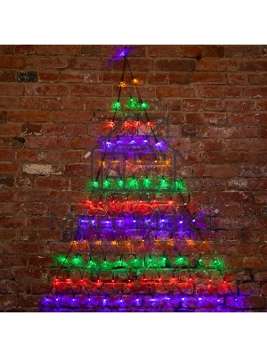 Гирлянда Neon-night Сеть 2х2х1.5 м, свечение с динамикой, прозрачный ПВХ, 136 LED, 230 В, цвет свечения мультиколор