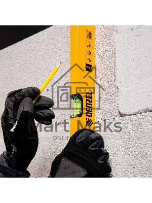 Уровень алюминиевый, 800 мм, фрезерованный, 3 глазка Denzel