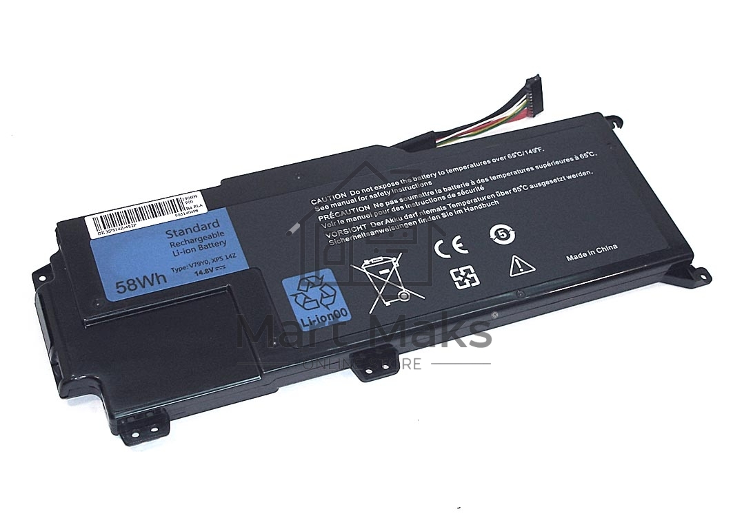 Аккумуляторная батарея для ноутбука Dell XPS 14Z 14.8V 58Wh черный OEM