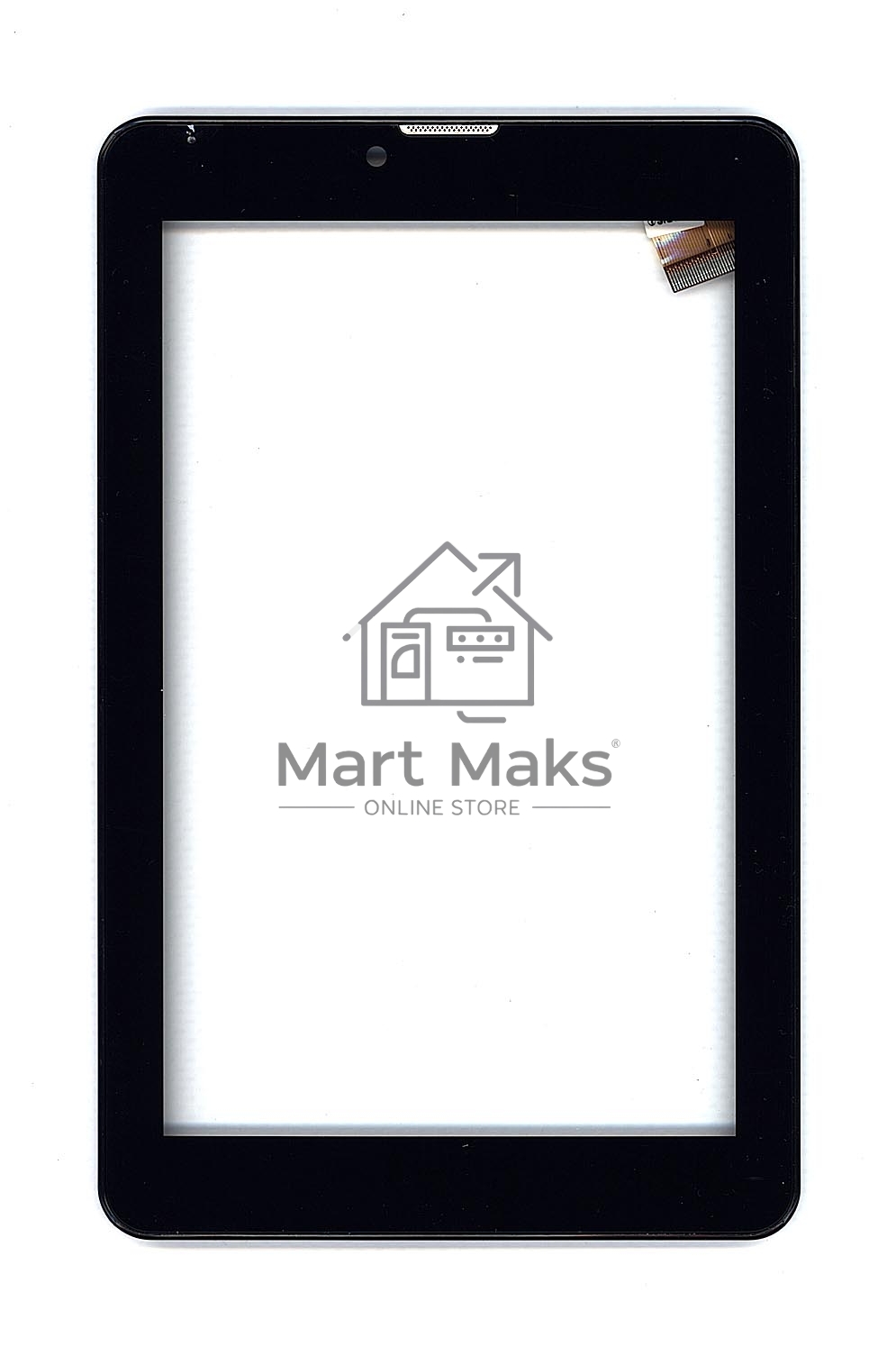 Сенсорное стекло (тачскрин) для Irbis TZ747, черное с рамкой