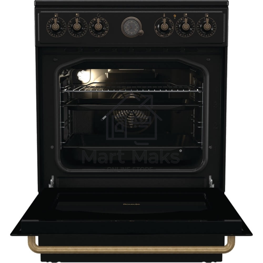 Плита электрическая Gorenje GECS6B71CLB черный, конфорок 4 электрических, духовка 71 л, 60 см x 85 см x 60 см
