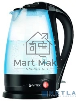 Чайник Vitek VT-1181 стекло Мощность: 2200 Вт. Объем: 1.7 л