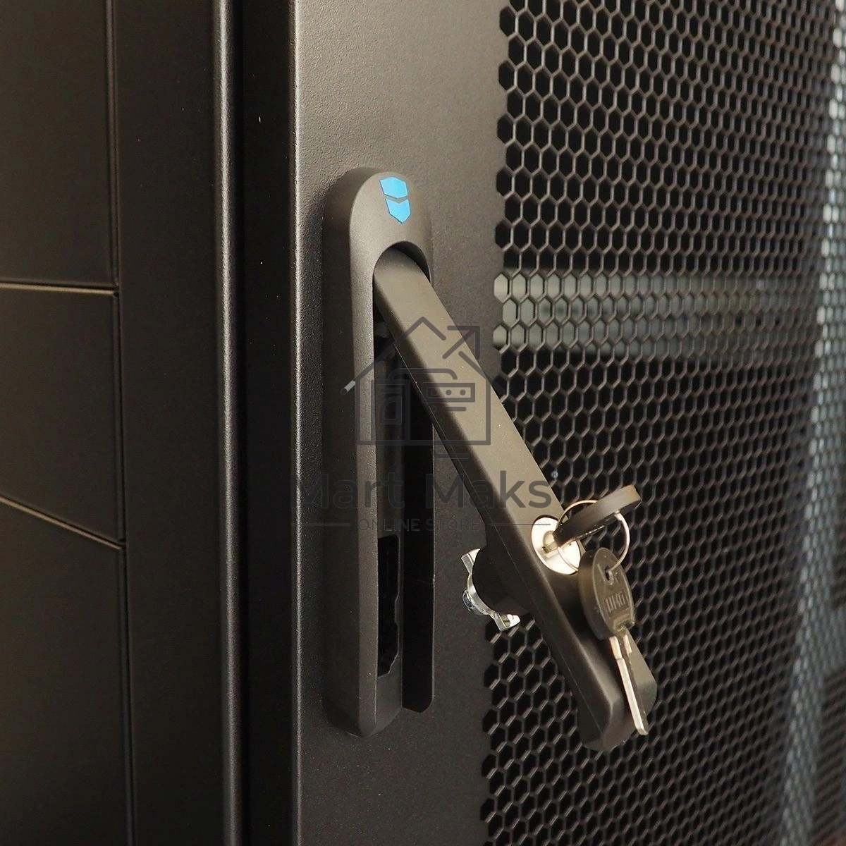 Шкаф серверный напольный 42U (800 1000) двойные перфорированные двери 2 шт., черный