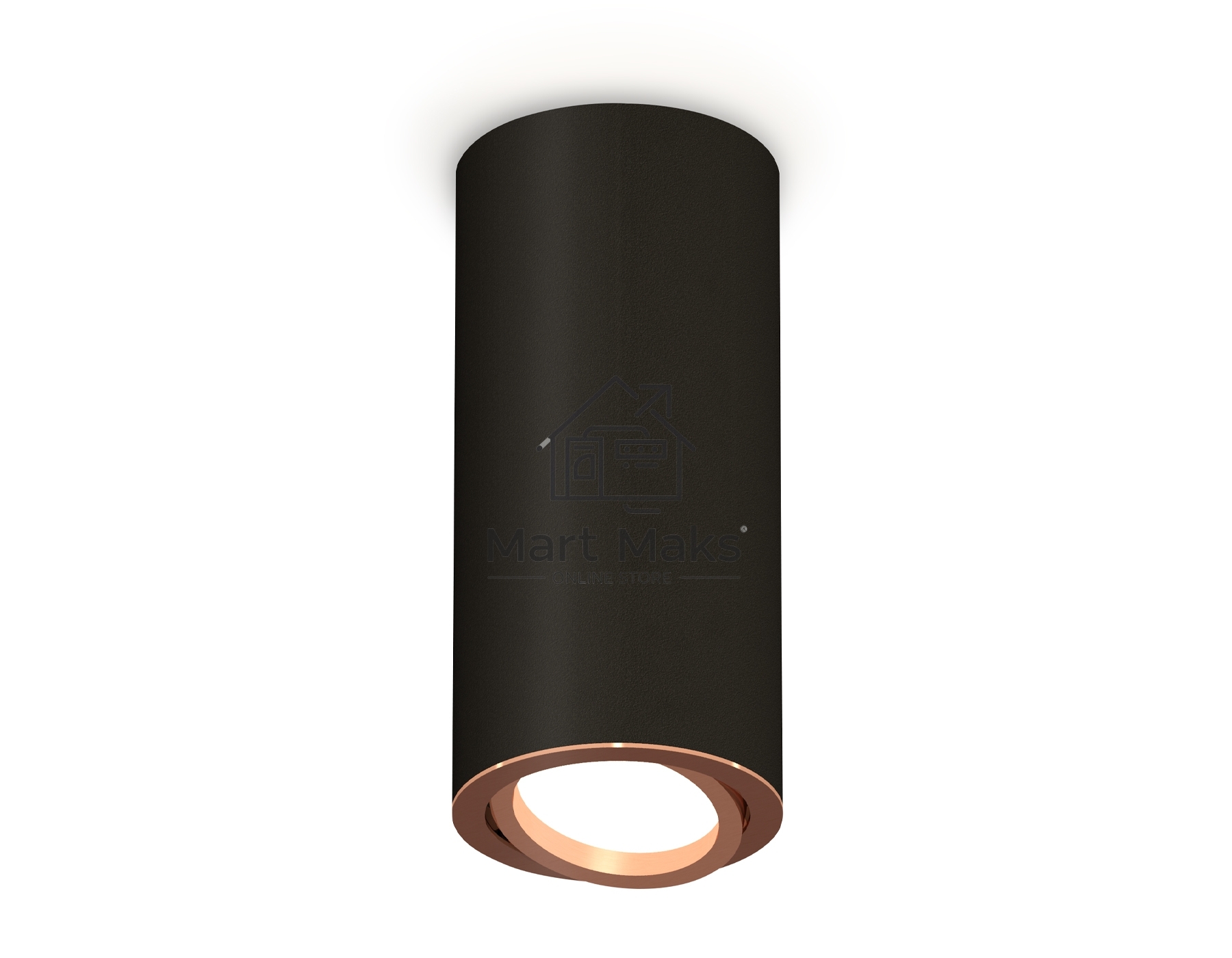 Светильник Ambrella Light XS7443005 SBK/PPG черный песок/золото розовое полированное MR16 GU5.3 (C7443, N7005)