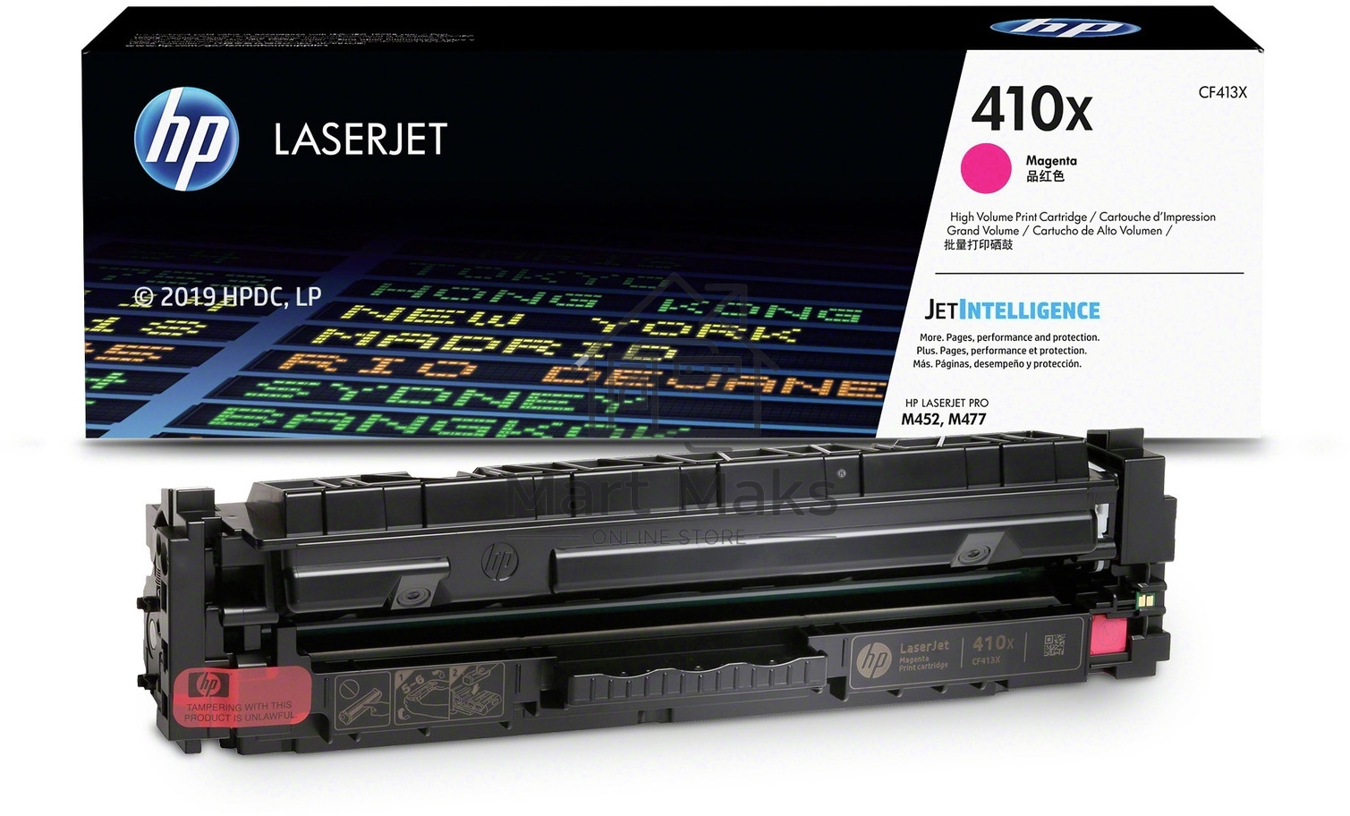 Тонер Картридж HP 410X CF413X пурпурный для HP LJ Pro M452/M477 (5000стр.)