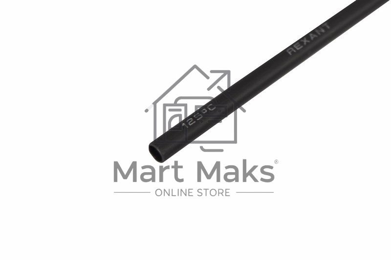 Термоусаживаемая трубка клеевая Rexant 3,0/1,0 мм, черная, упаковка 10 шт. по 1 м