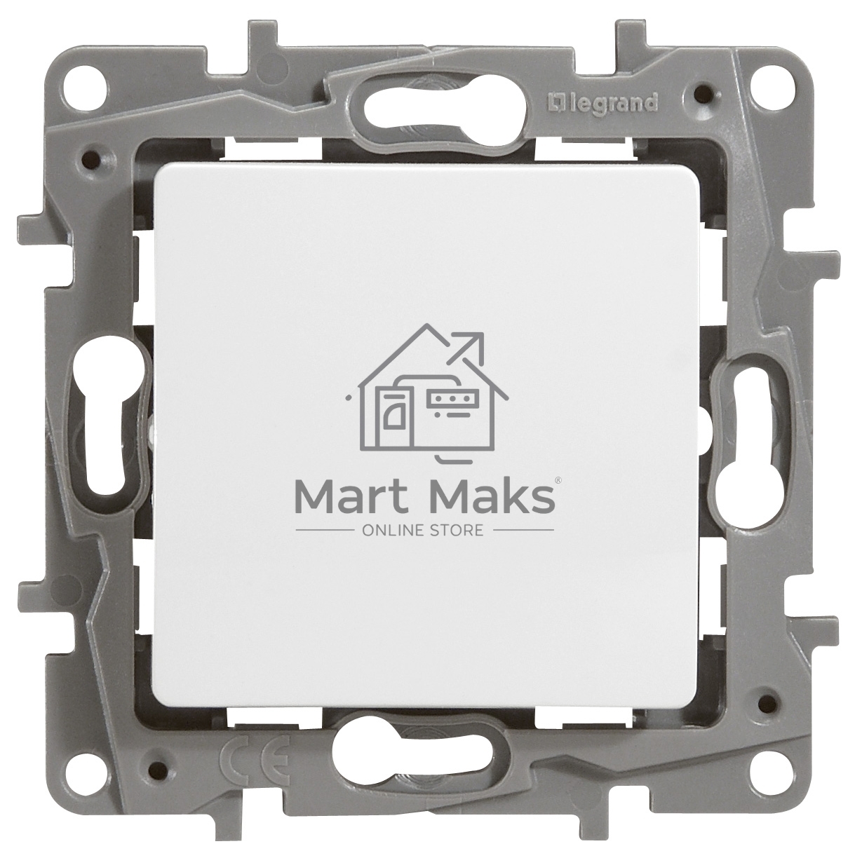 Механизм выключателя 1-кл. СП Etika 10АX с подсветкой / индикацией безвинт. зажимы бел. Leg 672203