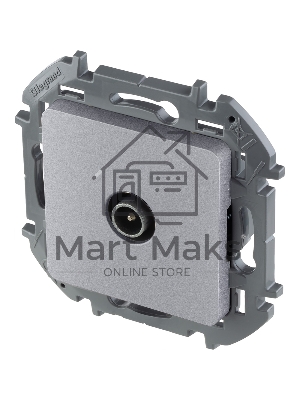 Розетка TV оконечная 10 дБ 5-862 мГц алюминий