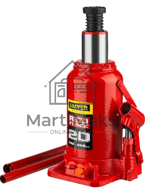 Домкрат STAYER 43160-20_z01 гидравлический бутылочный red force 20т 242-452мм