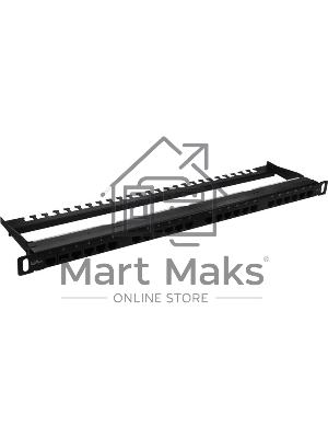 Патч-панель высокой плотности 19', 24хRJ-45, UTP, Cat.5e, 0,5U