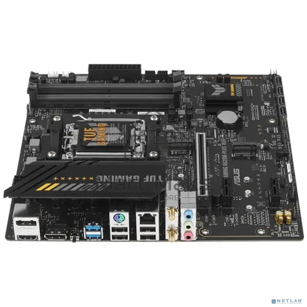 Материнская плата ASUS TUF GAMING A620M-PLUS WIFI, AM5, AMD A620, 4xDDR5, 4xSATA, 2xM.2, 1xPCIe 4.0 x16, 2xPCIe x1, 2xDP, 1xHDMI, 1x 2.5Gb LAN, 4xUSB-A 2.0, 2xUSB-A 3.2 Gen 1, 3x3.5 мм, 7.1, mATX