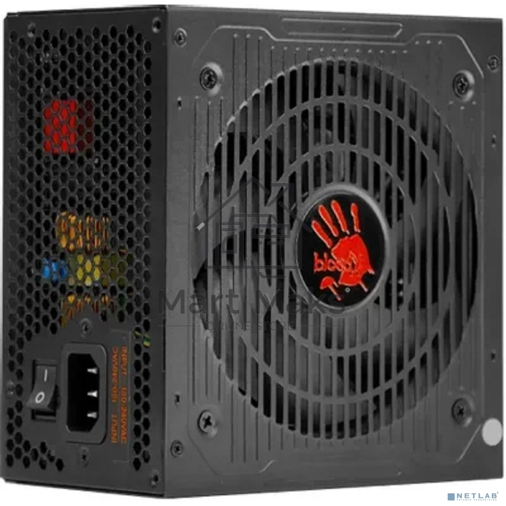 Блок питания Bloody BD-PS750G, 750Вт, 80 PLUS Gold, 120мм, черный