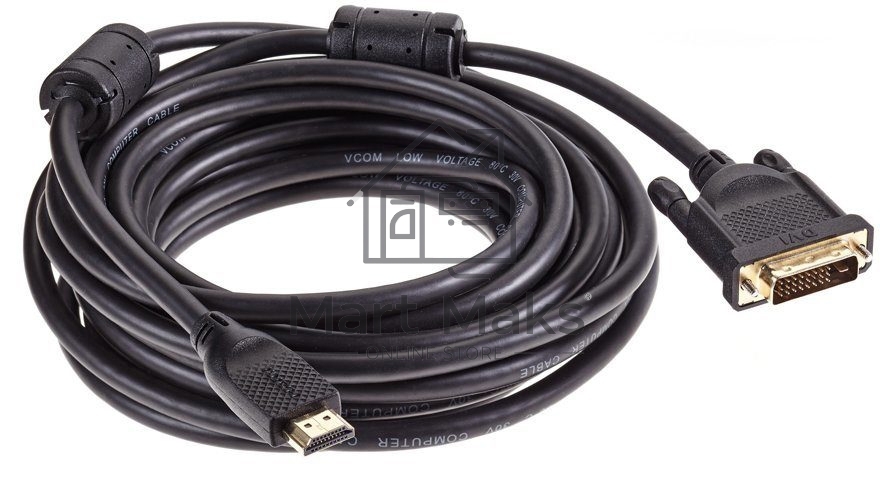 Кабель HDMI AM/DVI(24+1)M, 7.5м, CU, 1080P@60Hz, 2F, VCOM <CG484GD-7.5M>
