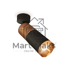 Светильник Ambrella Light XM6313015 SBK/SCF/PYG черный песок/кофе песок/золото желтое полированное MR16 GU5.3