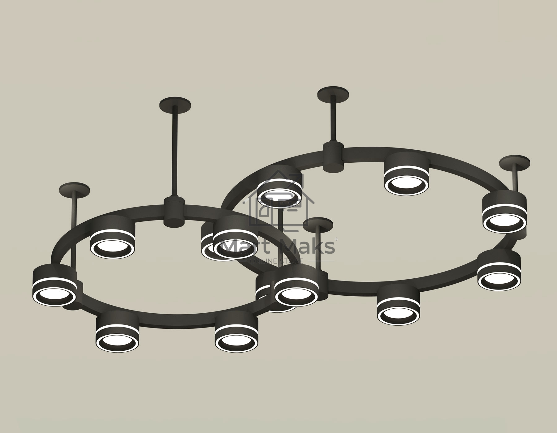 Светильник Ambrella light XR92221004/13 SBK/FR черный песок/белый матовый GX53 (A9222, A9227, C9238, C9232, N8434)