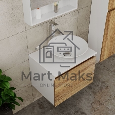 Комплект для ванной, 4 предмета (тумба Bau Dream 60 + раковина BAU D43, белая + смеситель Hotel Still, выпуск клик-клак, хром)