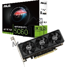 Видеокарта Asus GeForce RTX 5060 LP BRK, NVIDIA RTX 5060, 8Gb, GDDR7, 128 bit, PCI-E 5.0, HDMIx2, DPx1, HDCP, 2580 MHz