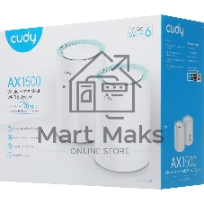 Бесшовный Mesh роутер Cudy M1500 (M1500(2-PACK)) AX1500 10/100/1000BASE-TX (упак.:2шт)