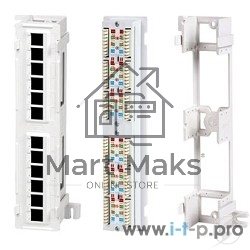 Монтажное оборудование Hyperline PPW-12-8P8C-C5e Патч-панель настенная, 12 портов RJ-45(8P8C), категория 5е, с подставкой