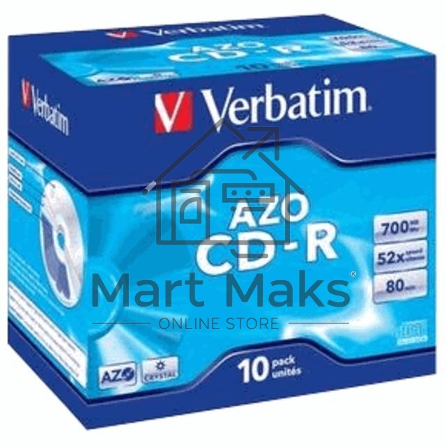 Диск CD-R Verbatim 700Mb 52x Jewel case (10шт) (43327)