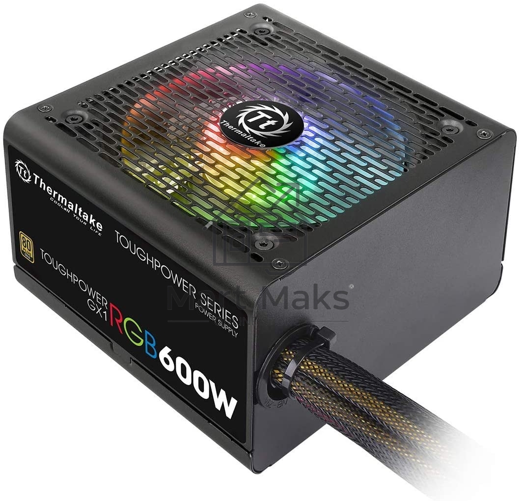Блок питания Thermaltake Toughpower GX1 RGB (PS-TPD-0600NHFAGE-1), 600Вт,80 PLUS Gold, 120мм. черный
