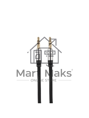 Аудиокабель AUX Rexant 3.5 мм шнур плоский 1 м черный