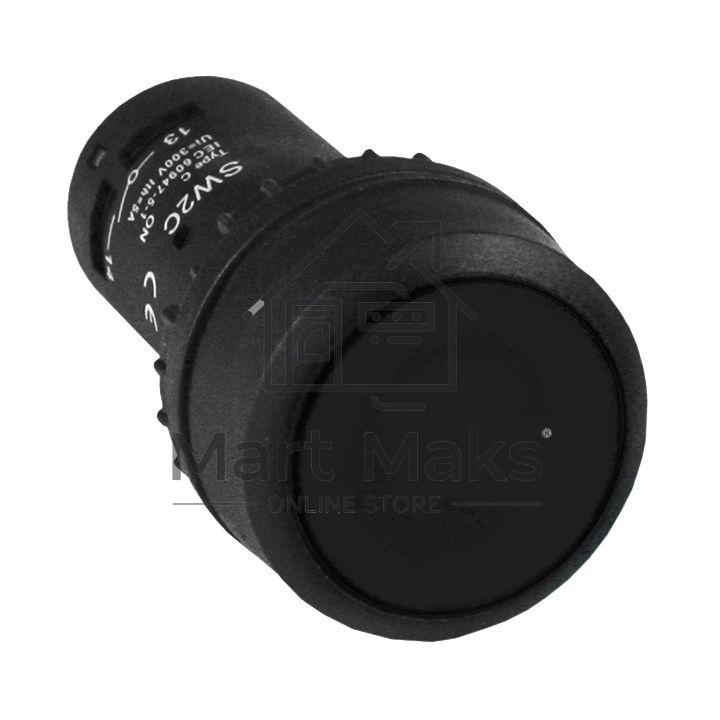 Кнопка SW2C-11 возвратная черная NO+NC EKF  sw2c-11s  EKF