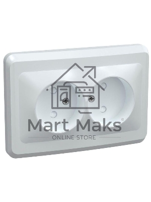 Розетка 2-м СП Вега РС12-2-ВБ без заземл. контакта без защ. штор 10А белый ИЭК ERV20-K01-10-DM