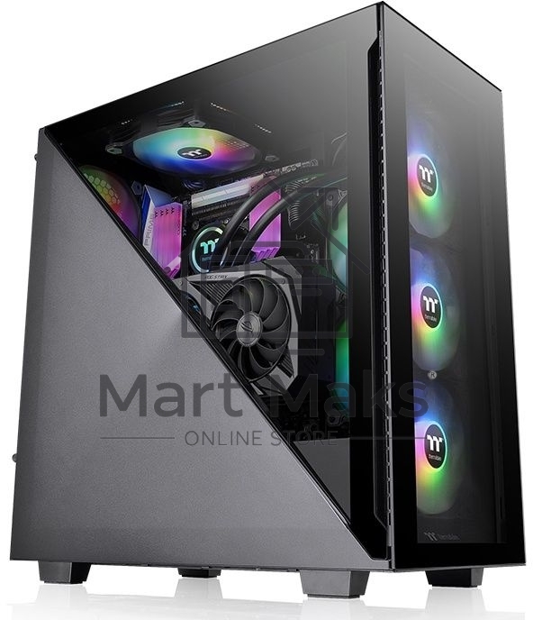 Компьютерный корпус Thermaltake Divider 300 TG ARGB черный без БП ATX 2x120mm 2xUSB3.0 audio front door bott PSU