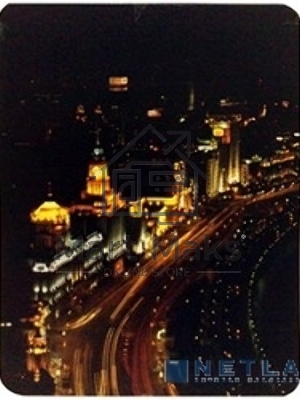 Коврик для мыши Buro BU-M80007 пластиковый ночной город 230х180х2мм