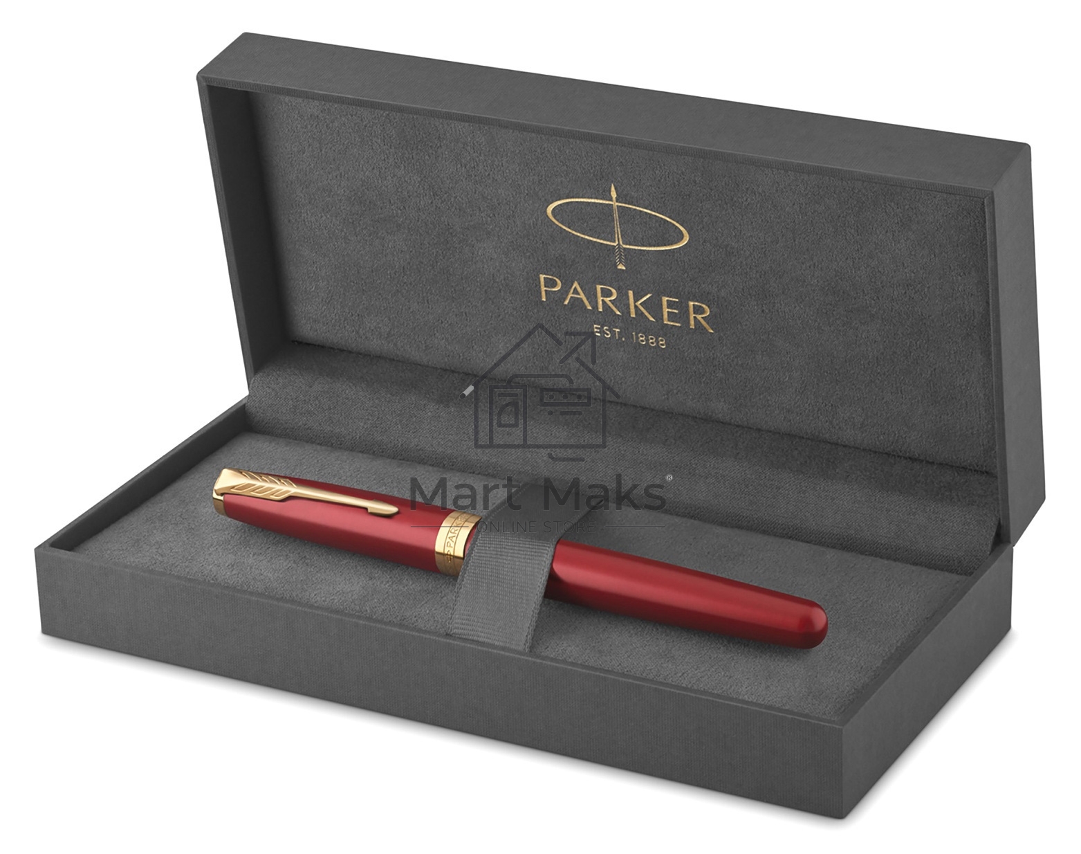 Ручка роллер Parker Sonnet Core T539 (CW1931475) LaqRed GT F, черные чернила, подарочная коробка