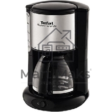 Кофеварка капельная Tefal CM361838 1000Вт серебристый/черный