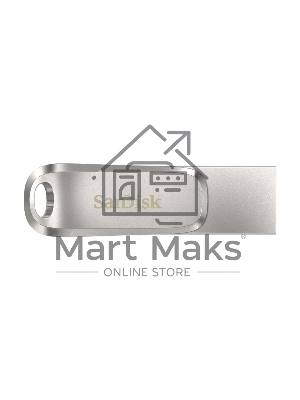 Флешка USB SanDisk Ultra Dual Luxe (SDDDC4-128G-G46), 128Gb, USB 3.1/USB Type-C, R/W 150/40, серебристый