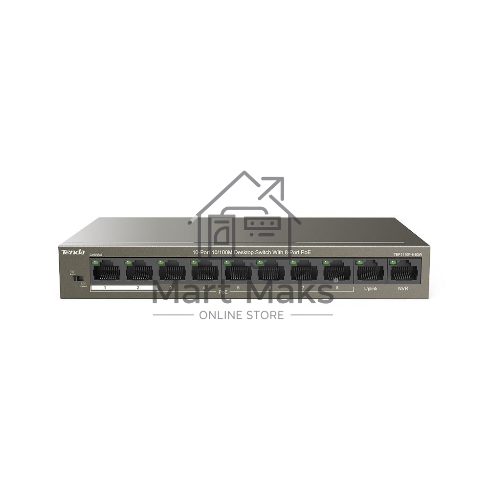 Коммутатор Tenda TEF1110P-8-63W