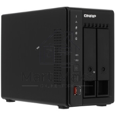 SMB QNAP TS-253E-8G NAS, 2-tray w/o HDD. 2xHDMI-port. 4-core Celeron J6412 2-2.6 GHz, 8Gb DDR, 2x2.5Gb LAN, 2 x M.2 2280 PCIe Gen 3 x2, 2x USB 3.2 Gen 2 (10Gbps) Port, 2x USB 2.0 port