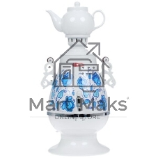 Самовар электрический CENTEK СТ-0091A Самовар Centek СТ-0091 A (белый+рисунок), 4.0л, 2300Вт, поддерж.t + LED индикатор, керам заварник